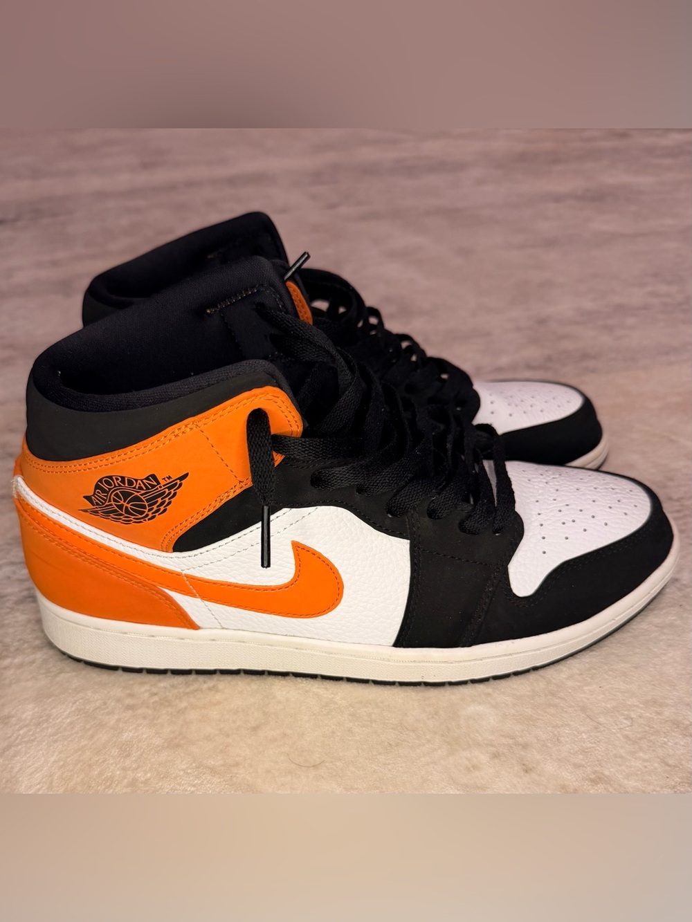 Jordan Air High-Top Sneakers - Black/White/Orange